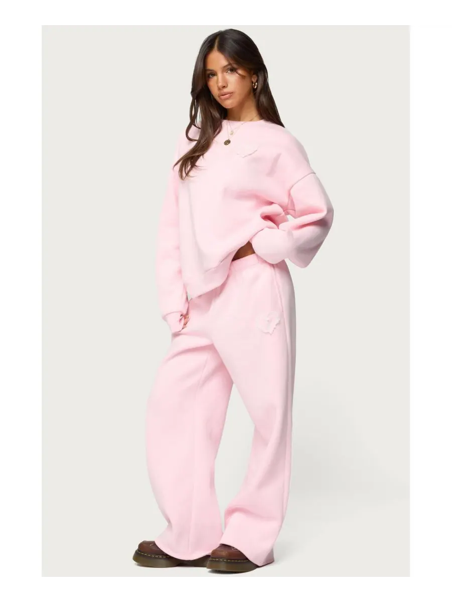 Женские спортивные штаны Love Wide Leg Edikted — изображение 3 из 5, розовый