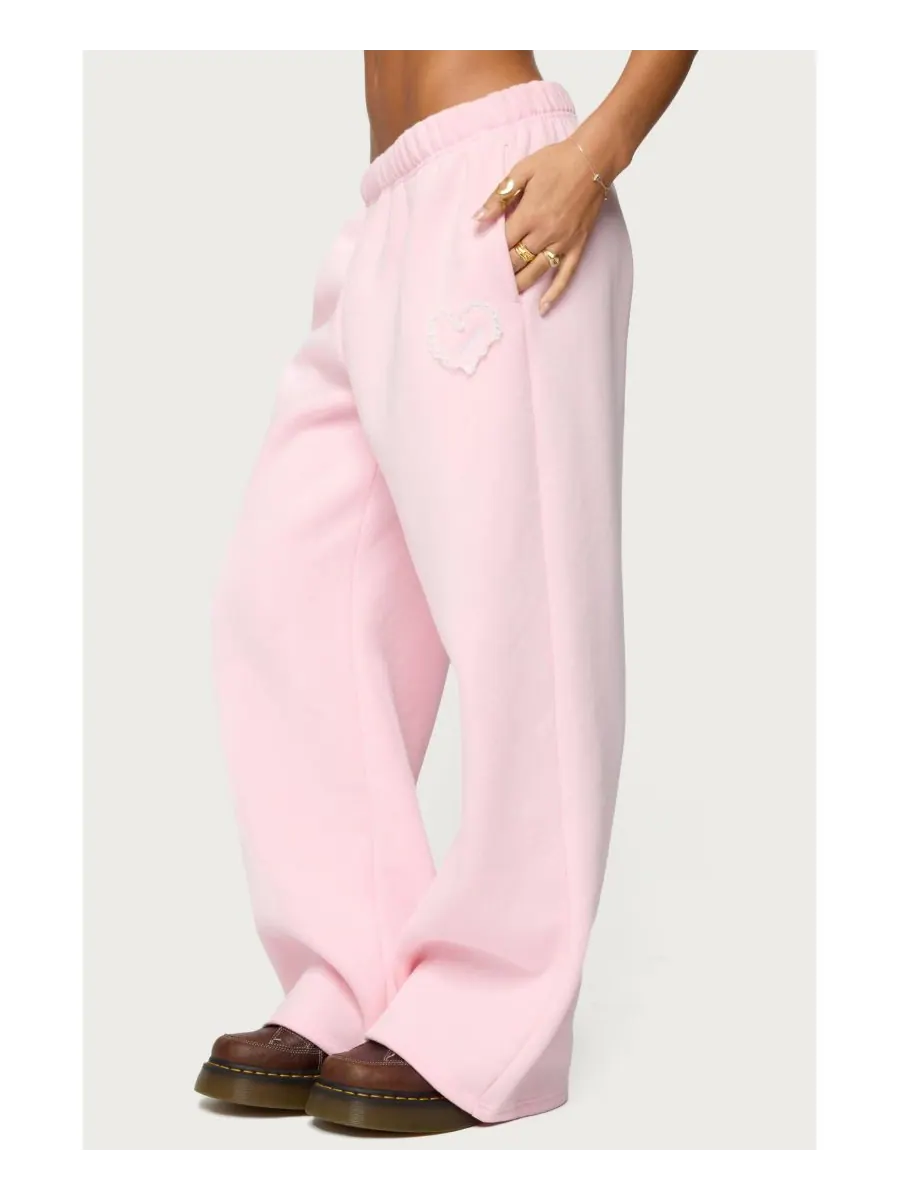 Женские спортивные штаны Love Wide Leg Edikted — изображение 5 из 5, розовый