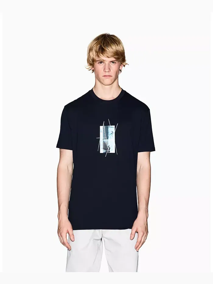 Мужская футболка Center AX с принтом A|X Armani Exchange — изображение 1 из 1, мульти