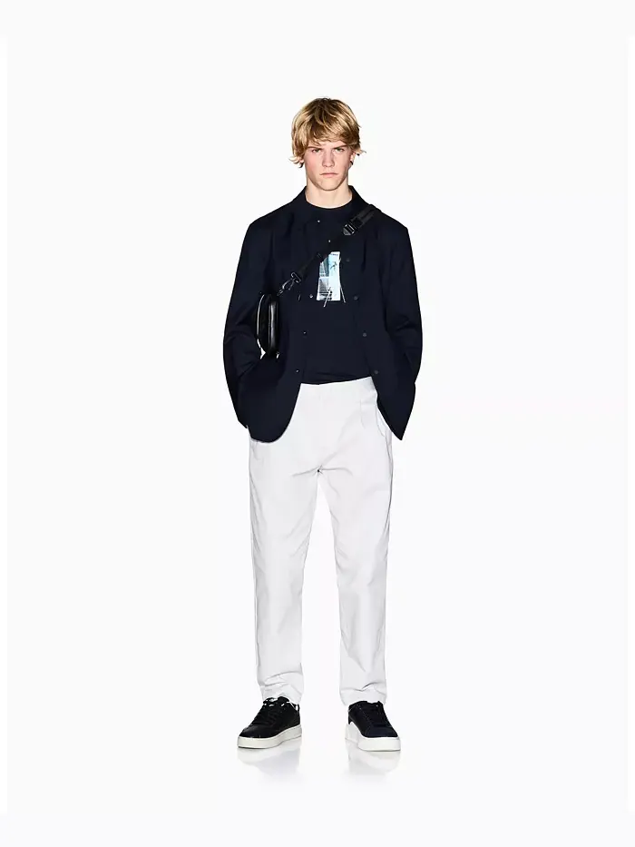 Мужская футболка Center AX с принтом A|X Armani Exchange — изображение 3 из 5, синий