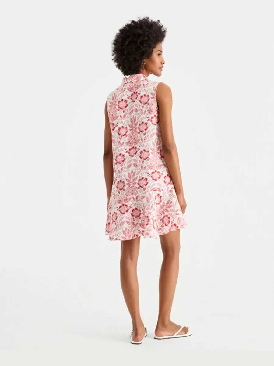 Платье-рубашка без рукавов из льна, модель Sleeveless 100% Linen Shirtdress Charter Club, Pine Bliss — изображение 2 из 3