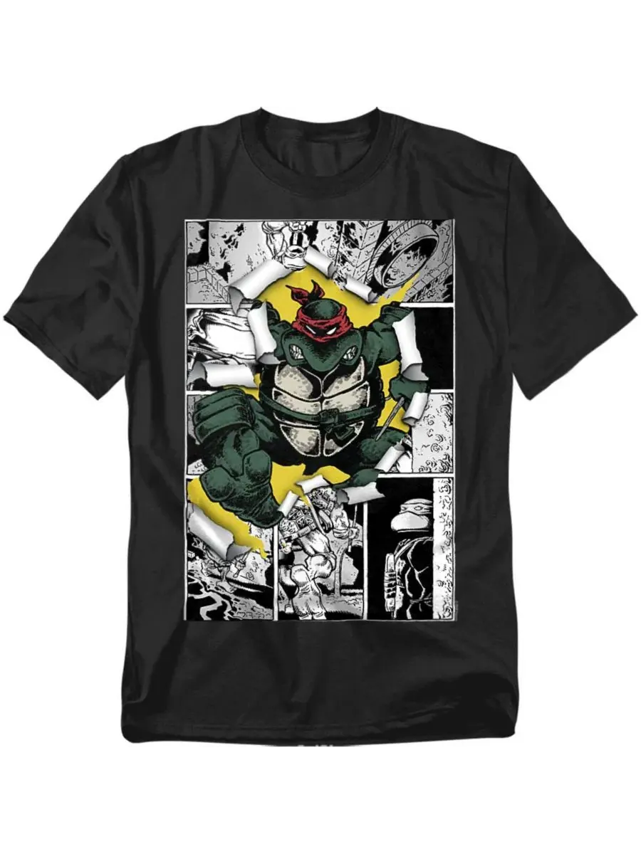 Футболка с принтом Leaping Panels Teenage Mutant Ninja Turtles — изображение 1 из 3, черный