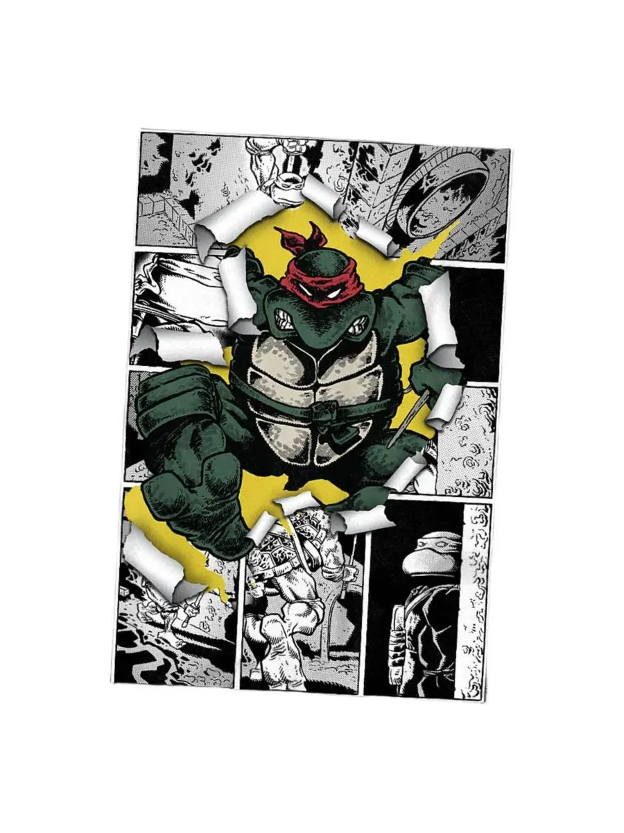 Футболка с принтом Leaping Panels Teenage Mutant Ninja Turtles — изображение 2 из 3, черный
