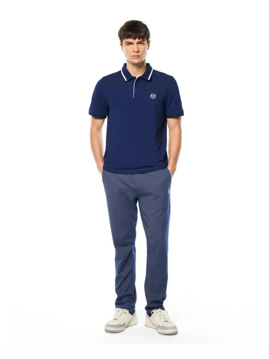 Поло из техно-пике с воротником, модель Agiato Polo Sergio Tacchini — изображение 2 из 5, синий