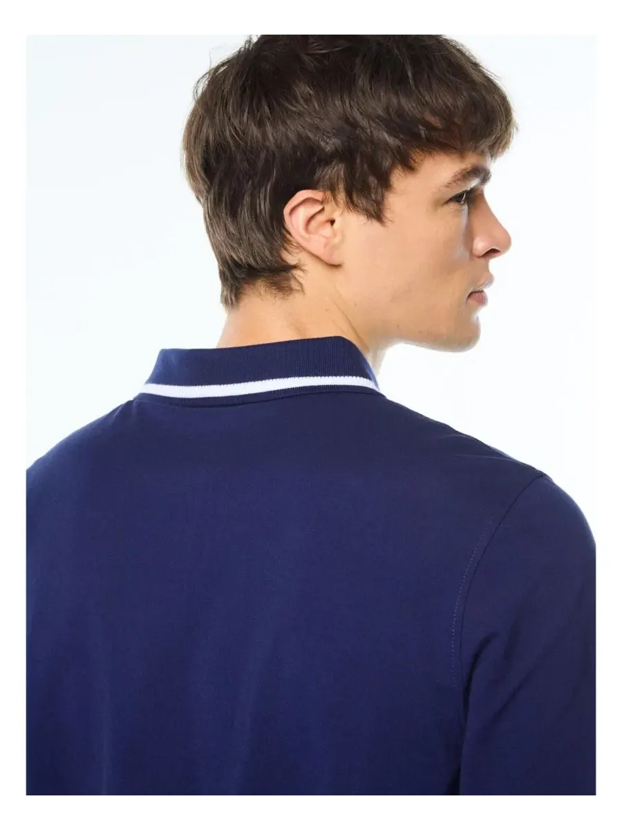 Поло из техно-пике с воротником, модель Agiato Polo Sergio Tacchini — изображение 5 из 5, синий