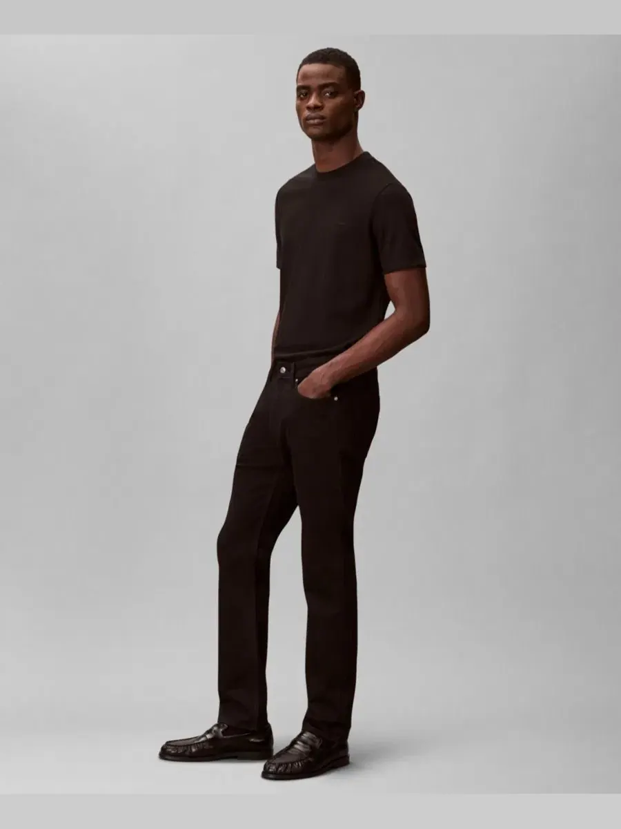 Джинсы слим-фит из стрейч-денима Calvin Klein — изображение 3 из 5, классический черный