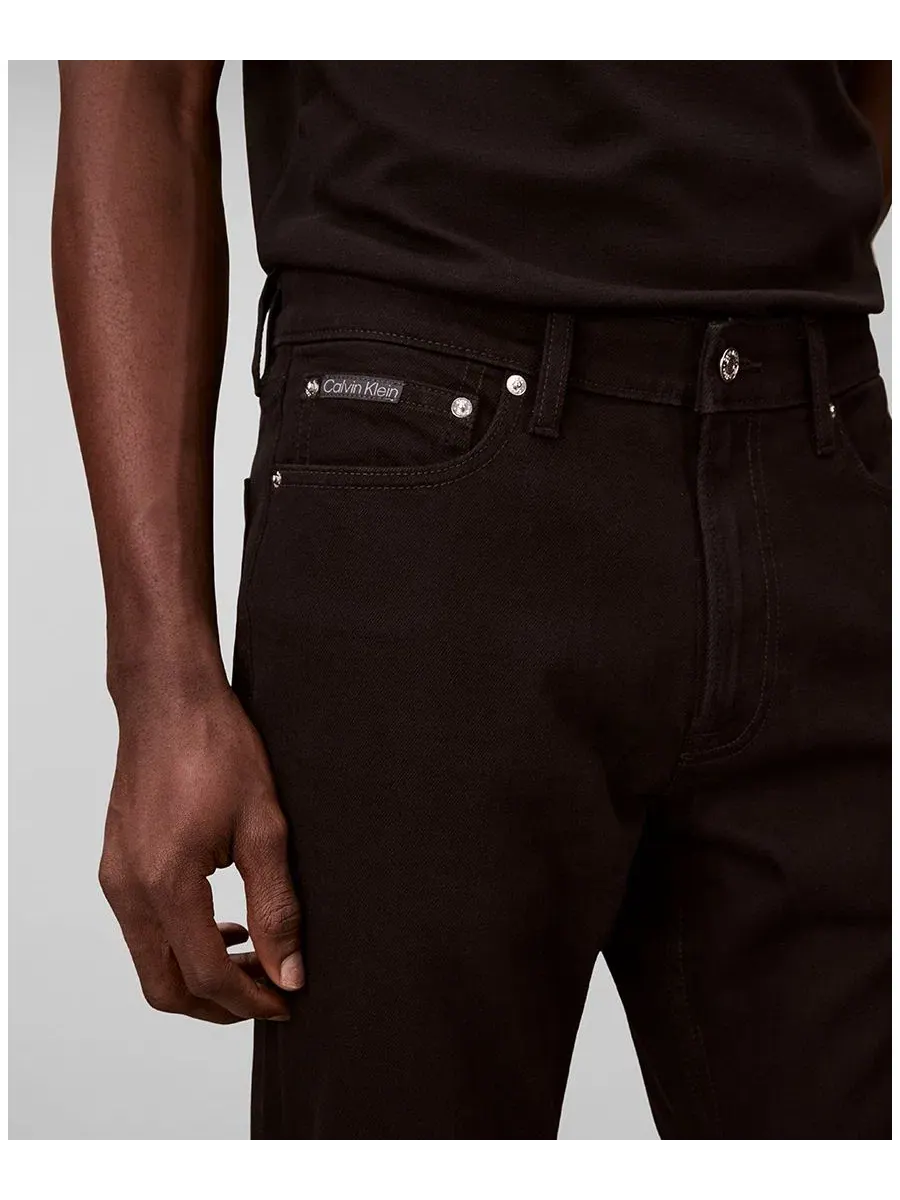 Джинсы слим-фит из стрейч-денима Calvin Klein — изображение 4 из 5, классический черный