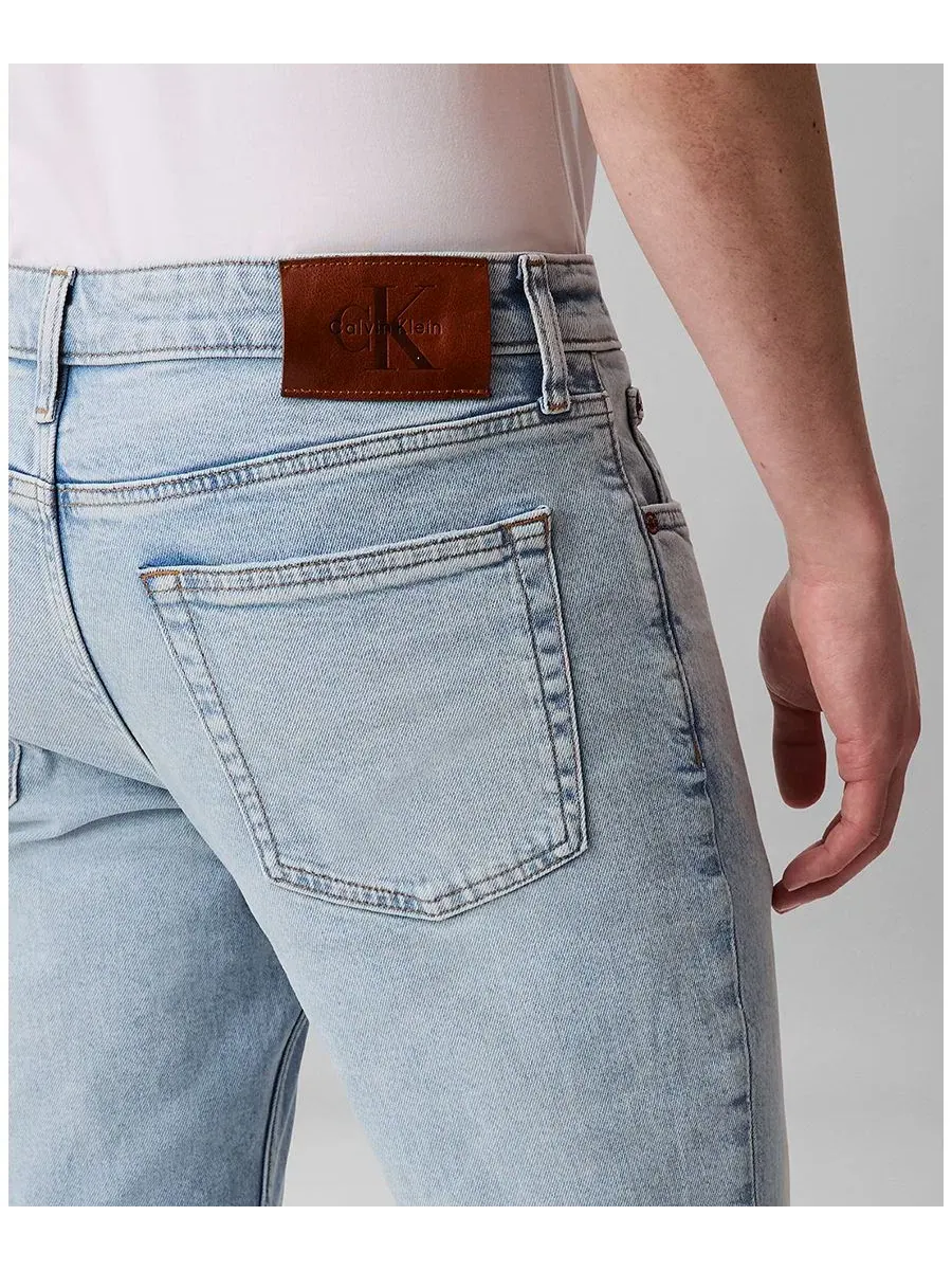 Джинсы узкого кроя из стрейч-денима Calvin Klein — изображение 4 из 4, синий