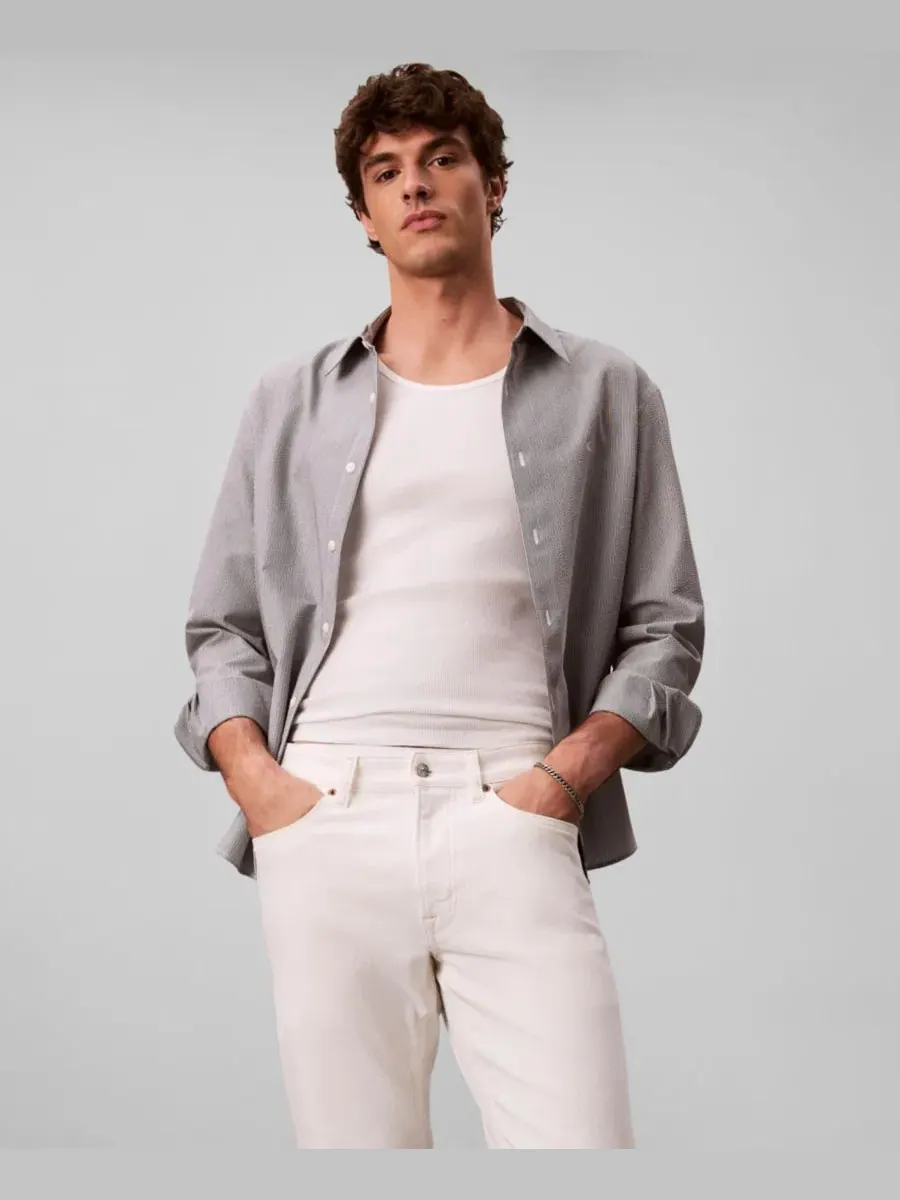 Джинсы скинни из стрейч-денима Calvin Klein — изображение 3 из 5, белый