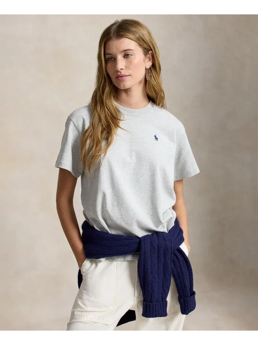 Футболка с принтом Polo Ralph Lauren — изображение 1 из 5, серый