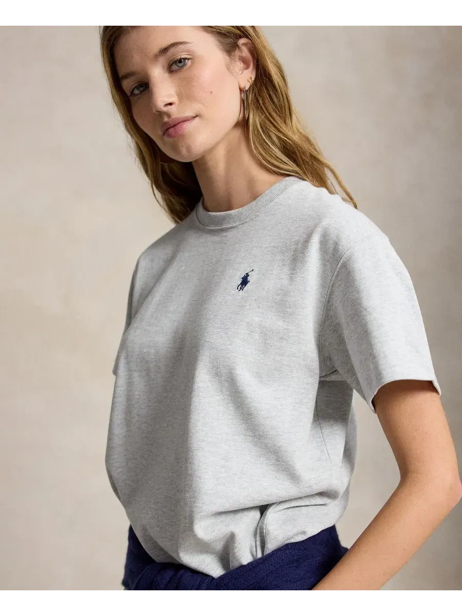 Футболка с принтом Polo Ralph Lauren — изображение 3 из 5, серый