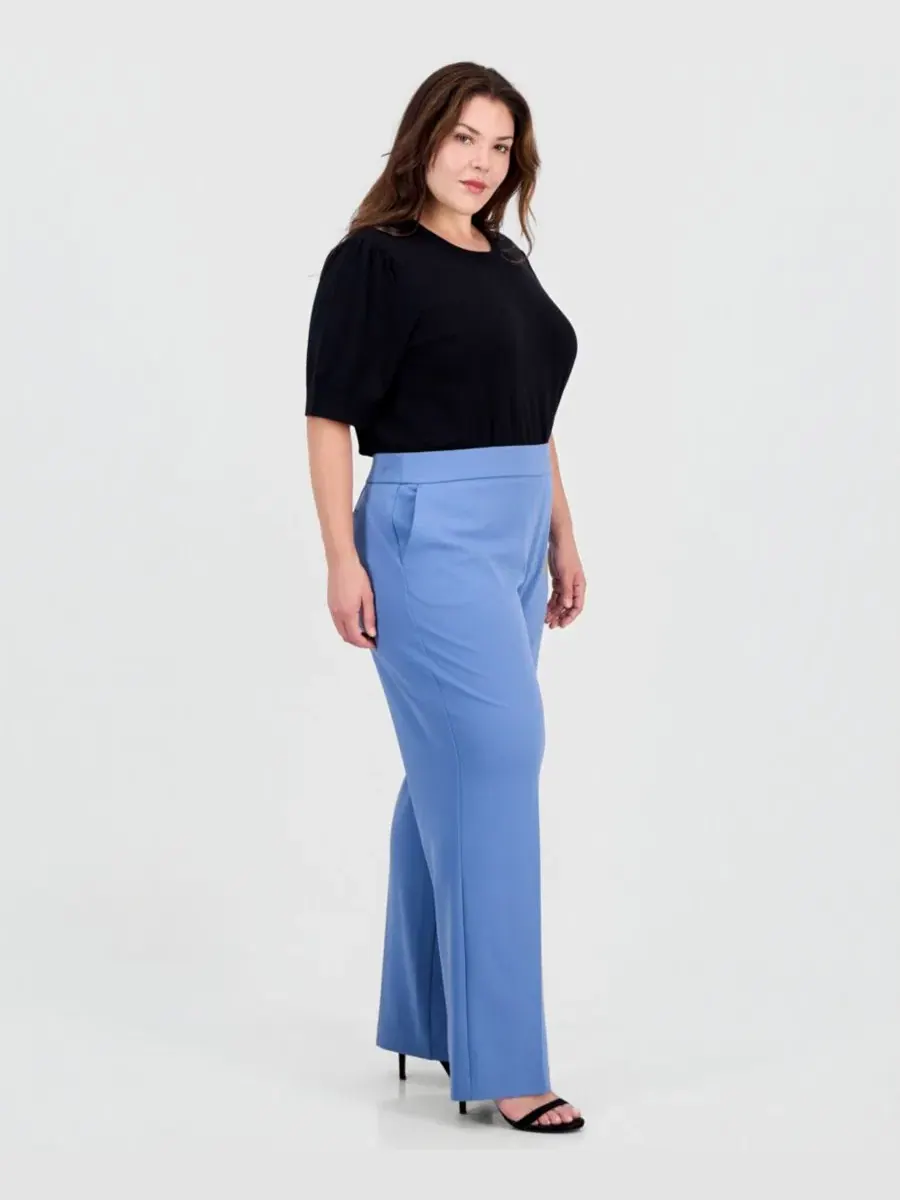 Брюки прямого кроя Anne Klein Essentials — изображение 2 из 4, синий