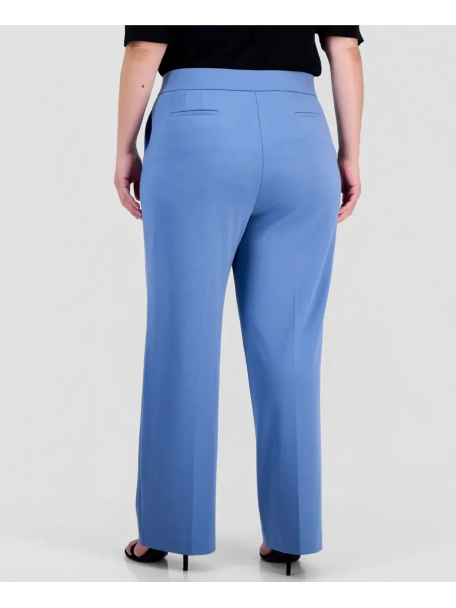 Брюки прямого кроя Anne Klein Essentials — изображение 3 из 4, синий