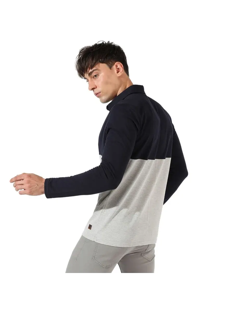 Мужская рубашка с цветовыми блоками Campus Sutra — изображение 3 из 3, мульти
