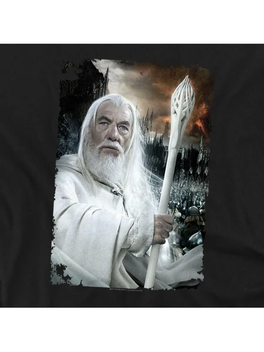 Футболка с принтом Gandalf The Lord Of The Rings — изображение 2 из 3, черный