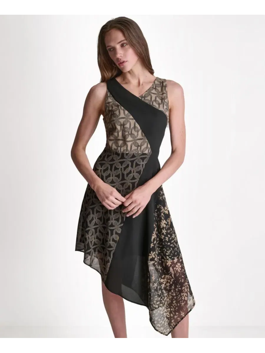 Платье женское с принтом, без рукавов BCBG