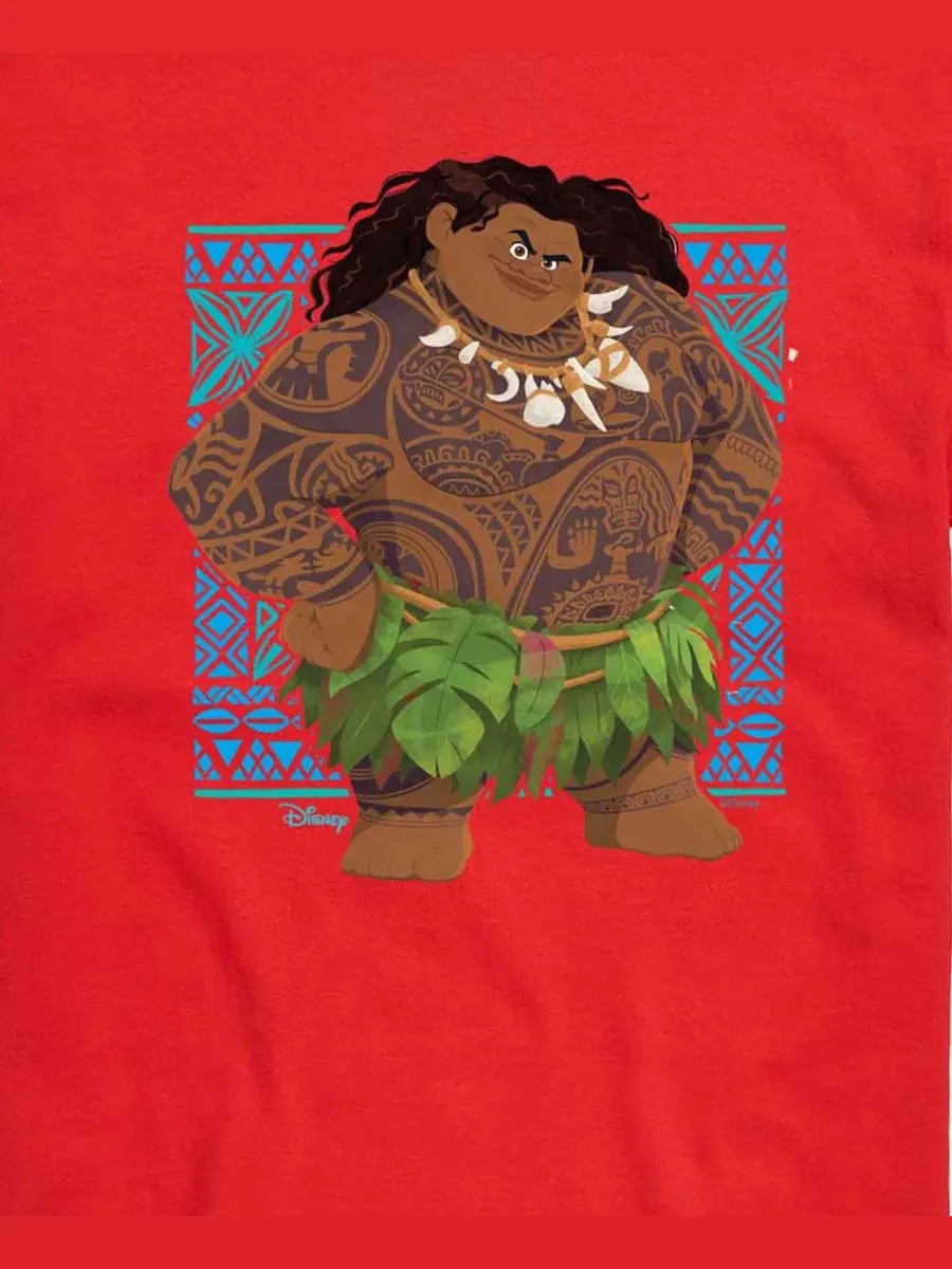 Футболка с принтом Moana Maui AIRWAVES — изображение 3 из 3, красный