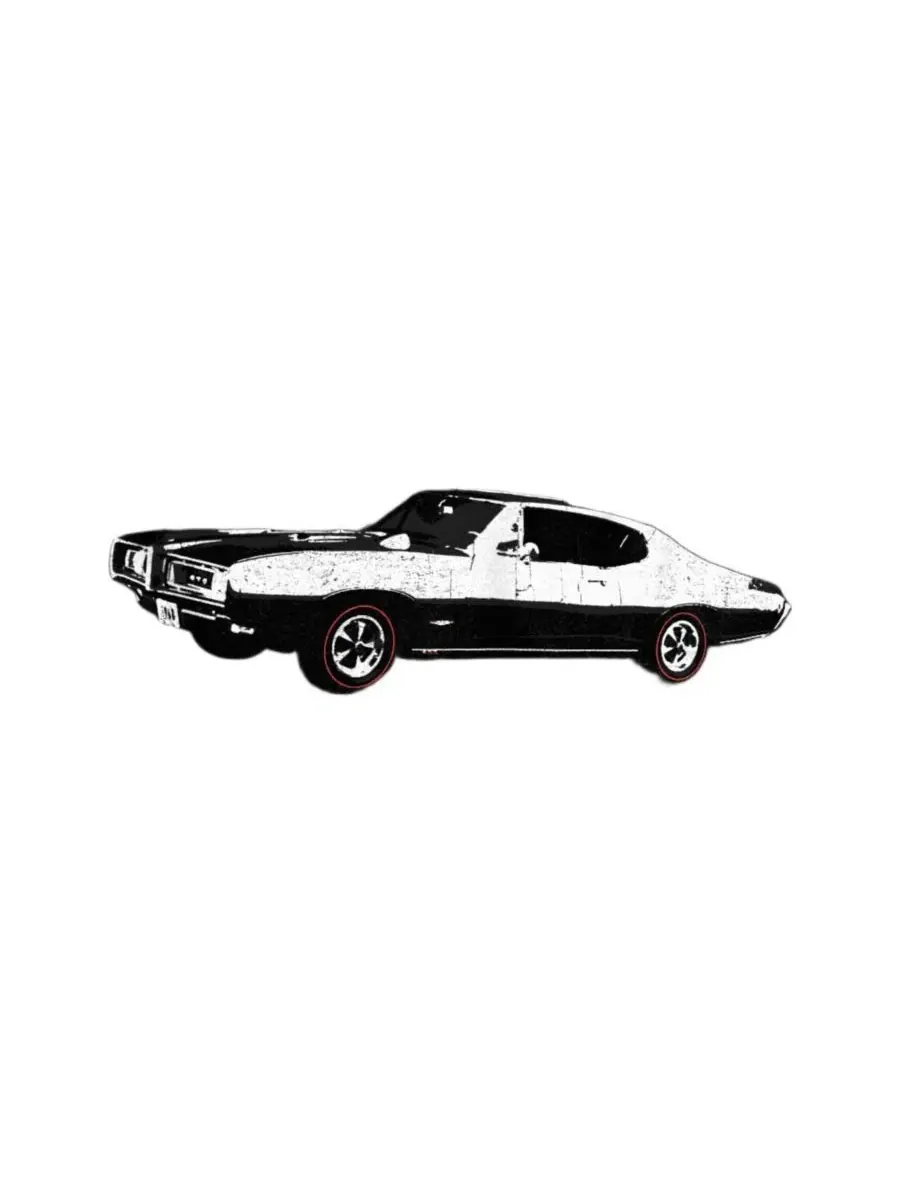 Футболка с принтом Pontiac Gto Flames Logovision — изображение 2 из 3, черный