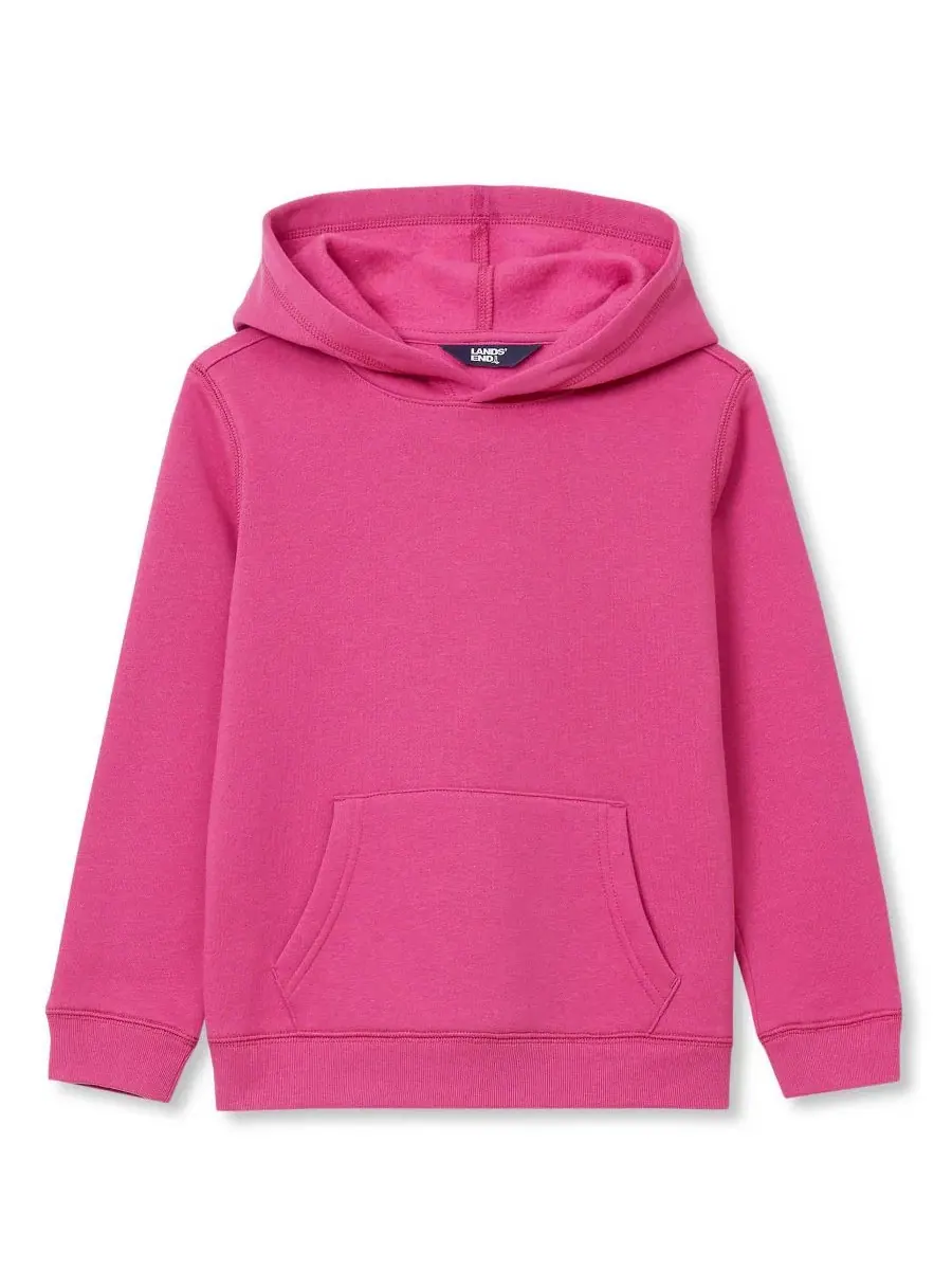 Детский худи из флиса с капюшоном и карманом-кенгуру, модель Husky Fleece Lands' End