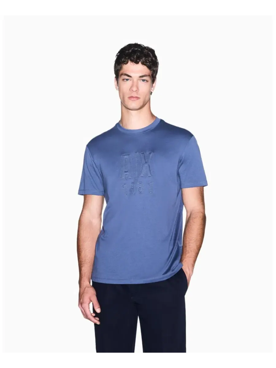 Футболка с коротким рукавом, модель Tonal A X 1991 A|X Armani Exchange — изображение 1 из 8, винтажный индиго