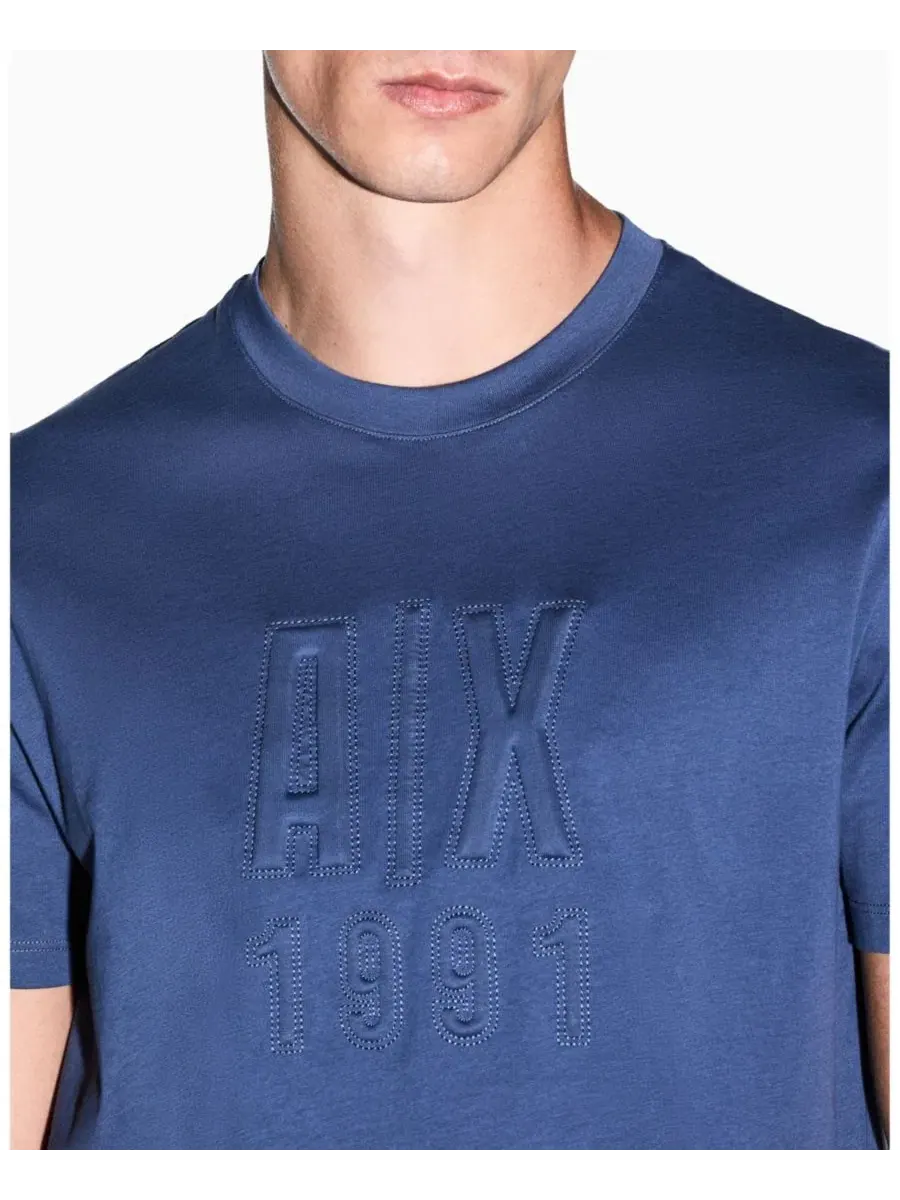 Футболка с коротким рукавом, модель Tonal A X 1991 A|X Armani Exchange — изображение 8 из 8, винтажный индиго