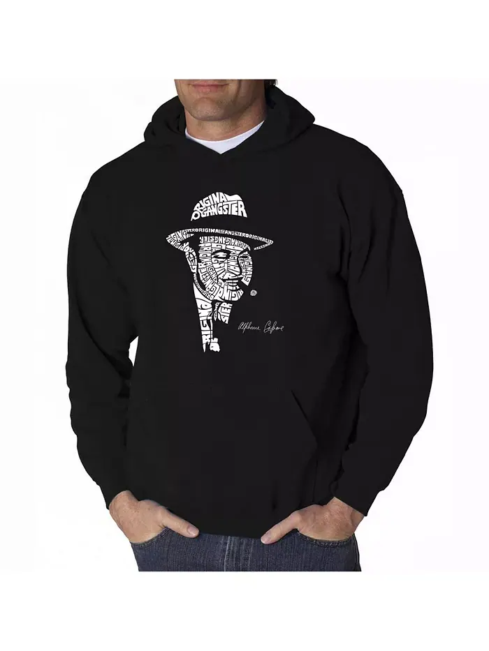 Мужская худи с принтом - Al Capone - Original Gangster LA Pop Art — изображение 1 из 3, черный
