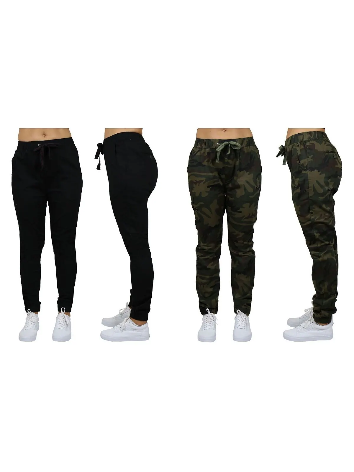 Женские джоггеры из твила Galaxy By Harvic 2 шт — изображение 3 из 14, оливковый-темно-синий