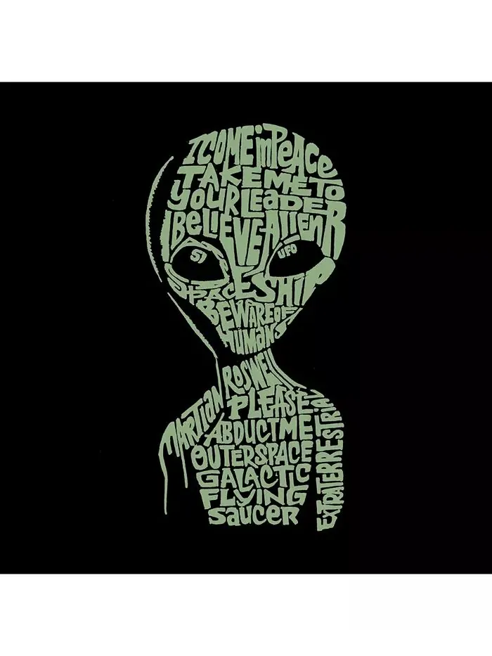Футболка мужская Word Art - Area 51 LA Pop Art — изображение 2 из 2, серый