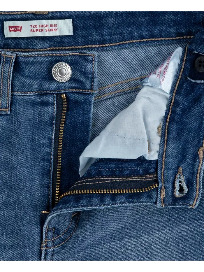 Джинсы Big Girls 720 High Rise Super Skinny Levi's — изображение 5 из 6, синий
