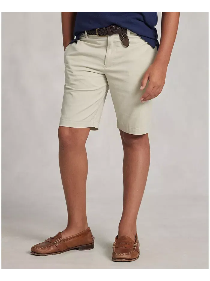 Прямые шорты из стретч-ткани для мальчиков-подростков Big Boys Polo Ralph Lauren — изображение 2 из 6, песочный