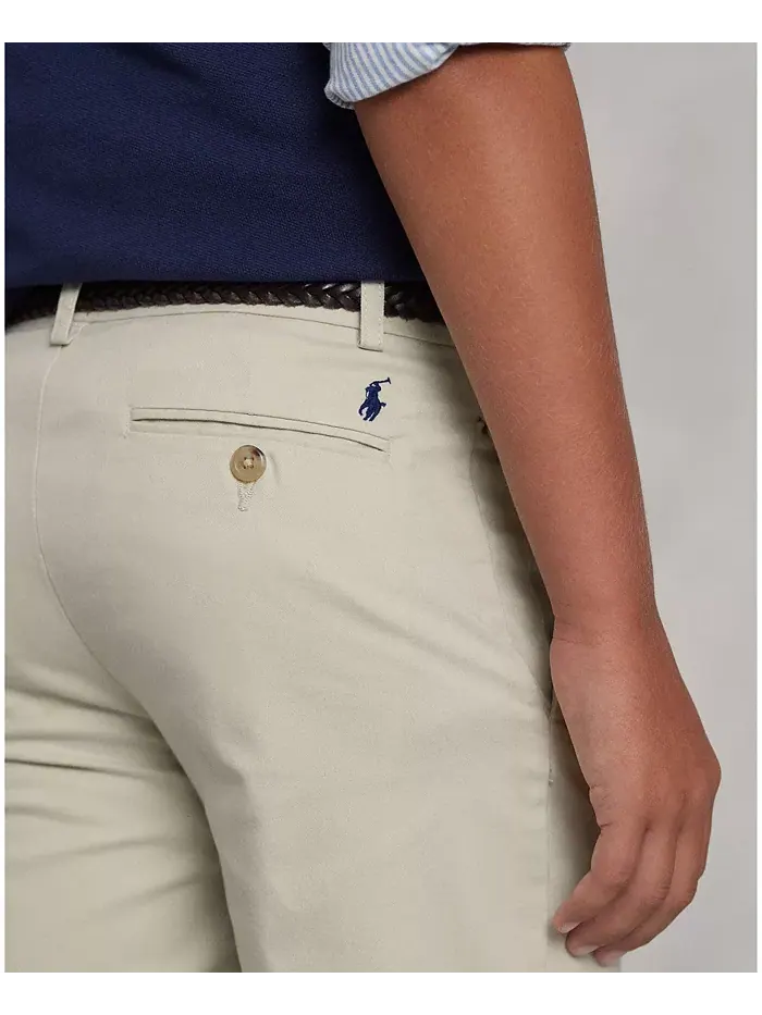 Прямые шорты из стретч-ткани для мальчиков-подростков Big Boys Polo Ralph Lauren — изображение 3 из 6, песочный