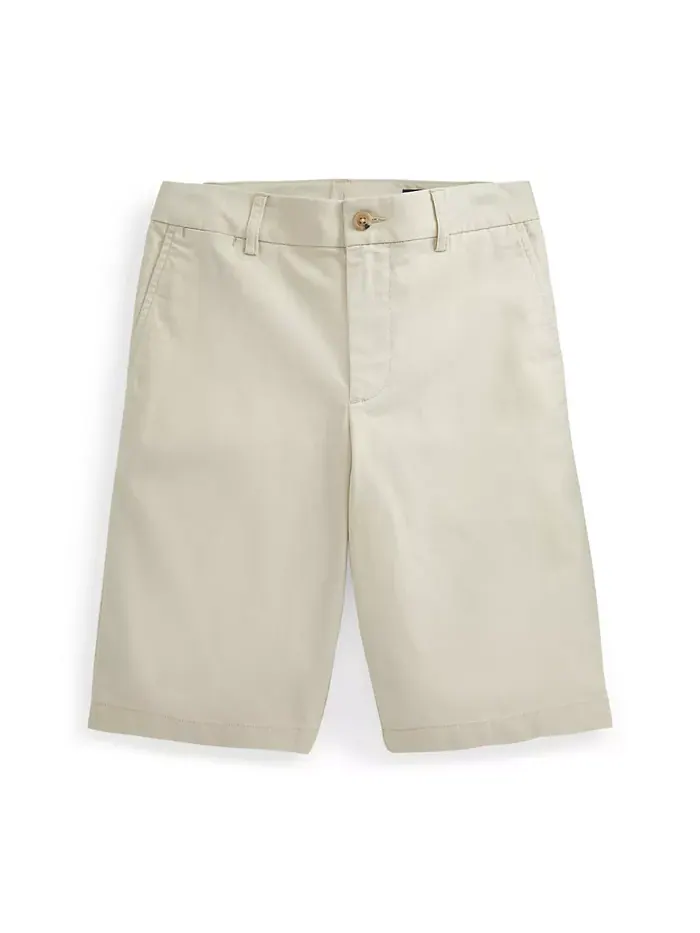 Прямые шорты из стретч-ткани для мальчиков-подростков Big Boys Polo Ralph Lauren — изображение 4 из 6, песочный