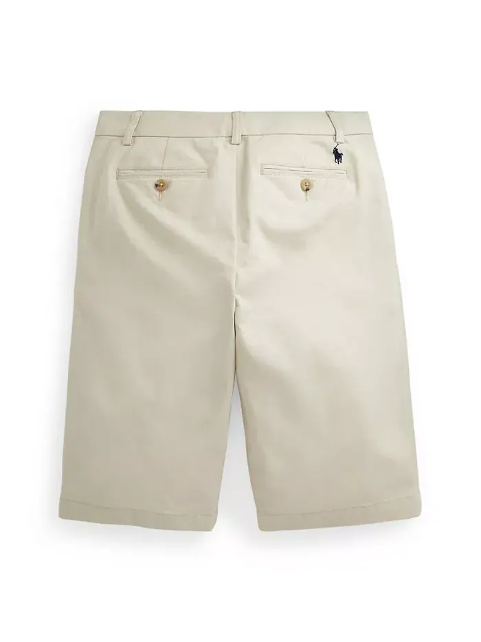Прямые шорты из стретч-ткани для мальчиков-подростков Big Boys Polo Ralph Lauren — изображение 5 из 6, песочный
