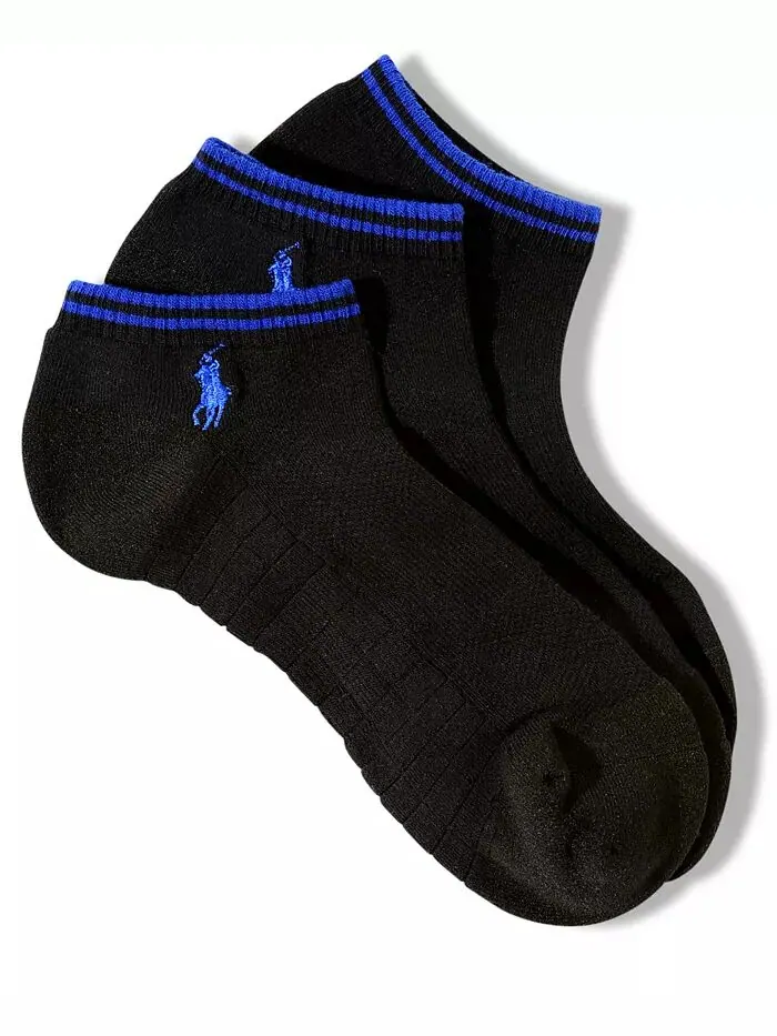 Носки мужские, Atheltic Technical Low Cut No Show Performance 3 шт. в упаковке Polo Ralph Lauren — изображение 1 из 2, черный