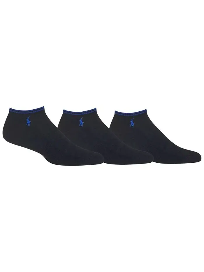 Носки мужские, Atheltic Technical Low Cut No Show Performance 3 шт. в упаковке Polo Ralph Lauren — изображение 2 из 2, черный