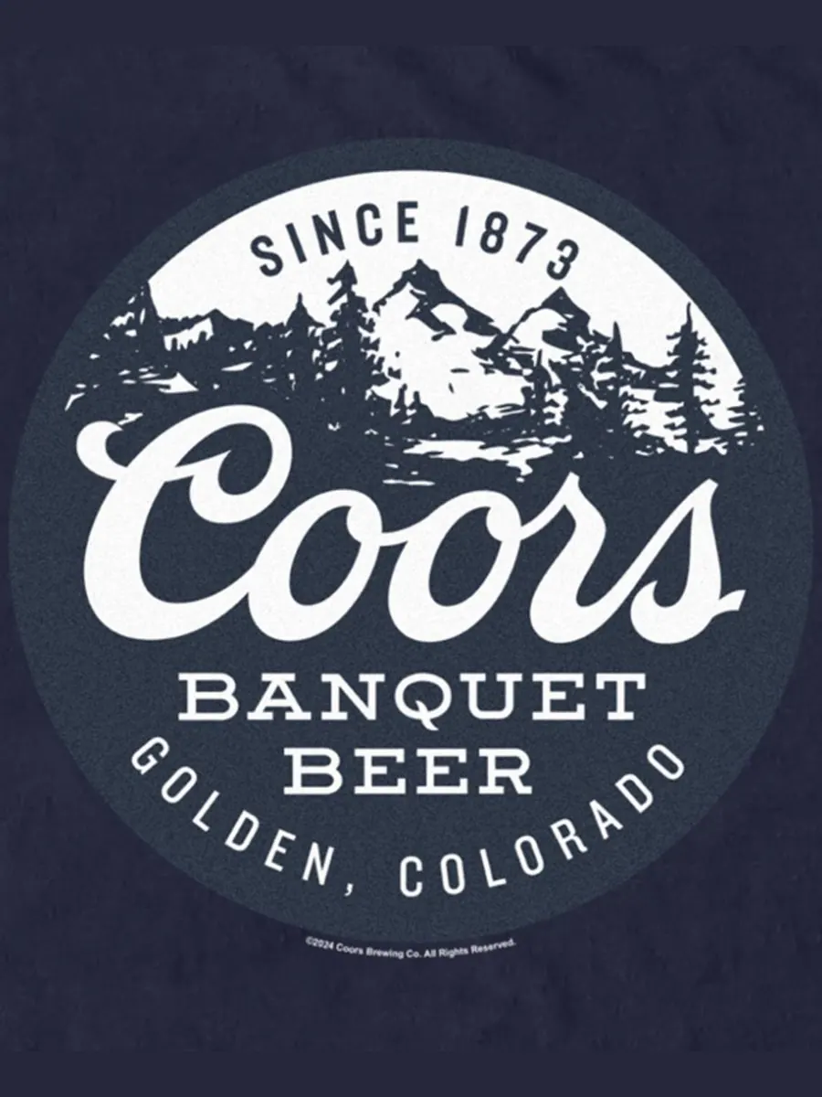 Мужская футболка с коротким рукавом Coors Banquet Beer Coors Brewing Company — изображение 3 из 3, темно-синий