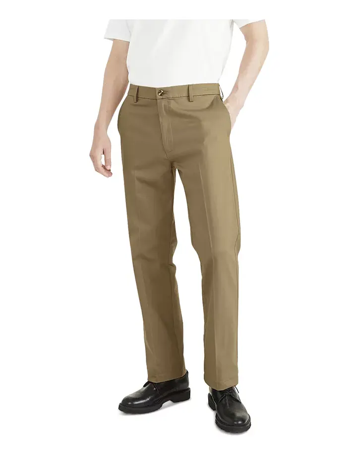 Мужские классические немнущиеся хаки брюки Signature Classic Fit с защитой от пятен Dockers