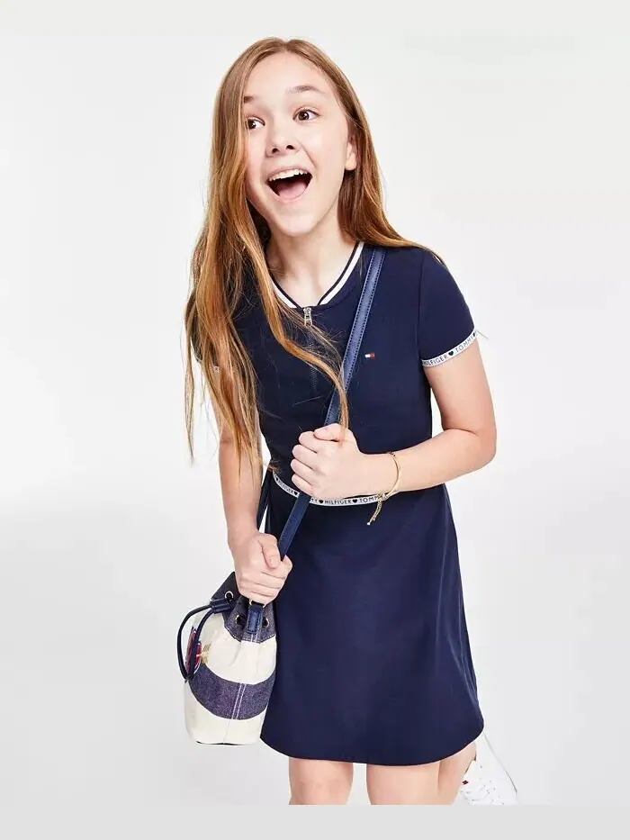 Платье на молнии для больших девочек Tommy Hilfiger — изображение 5 из 8, темно-синий