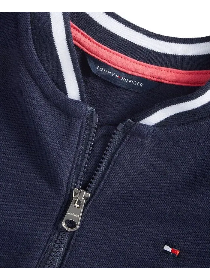 Платье с молнией на четверть для больших девочек Tommy Hilfiger — изображение 8 из 8, розовый