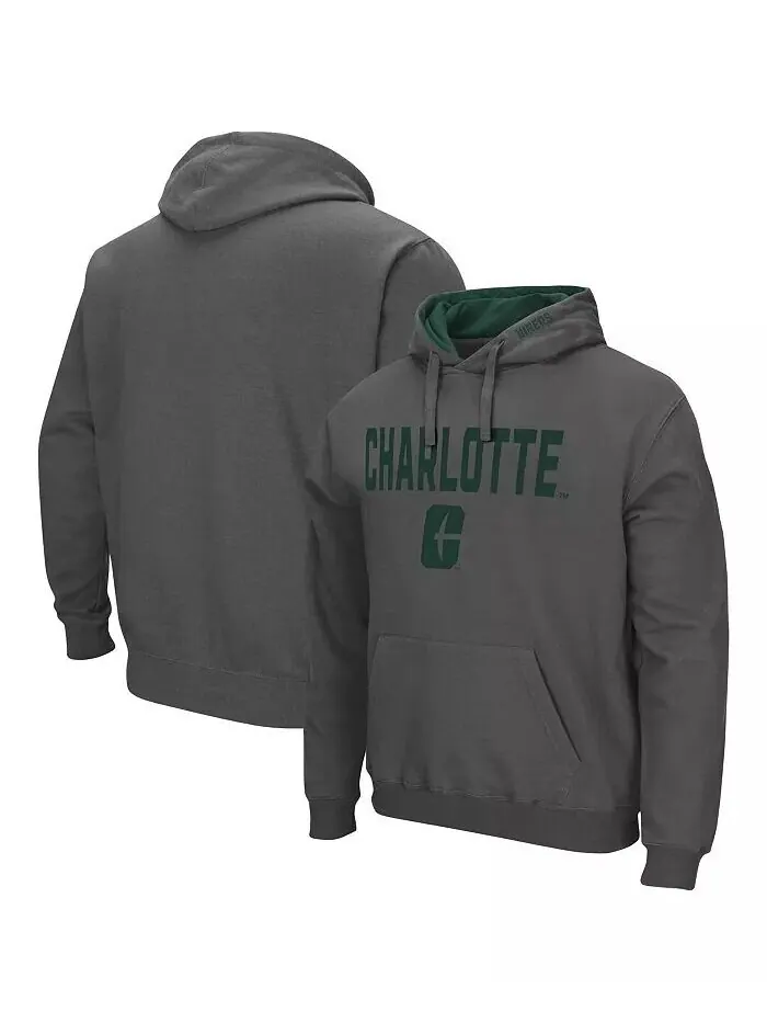 Мужской пуловер с капюшоном Charlotte 49ers Arch и логотипом Colosseum — изображение 1 из 3, зеленый