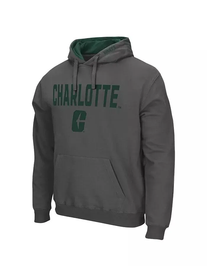 Мужской пуловер с капюшоном Charlotte 49ers Arch и логотипом Colosseum — изображение 2 из 3, зеленый