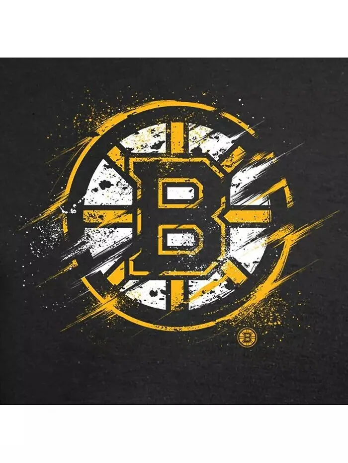 Мужская черная футболка с логотипом Boston Bruins Fanatics — изображение 3 из 3, черный