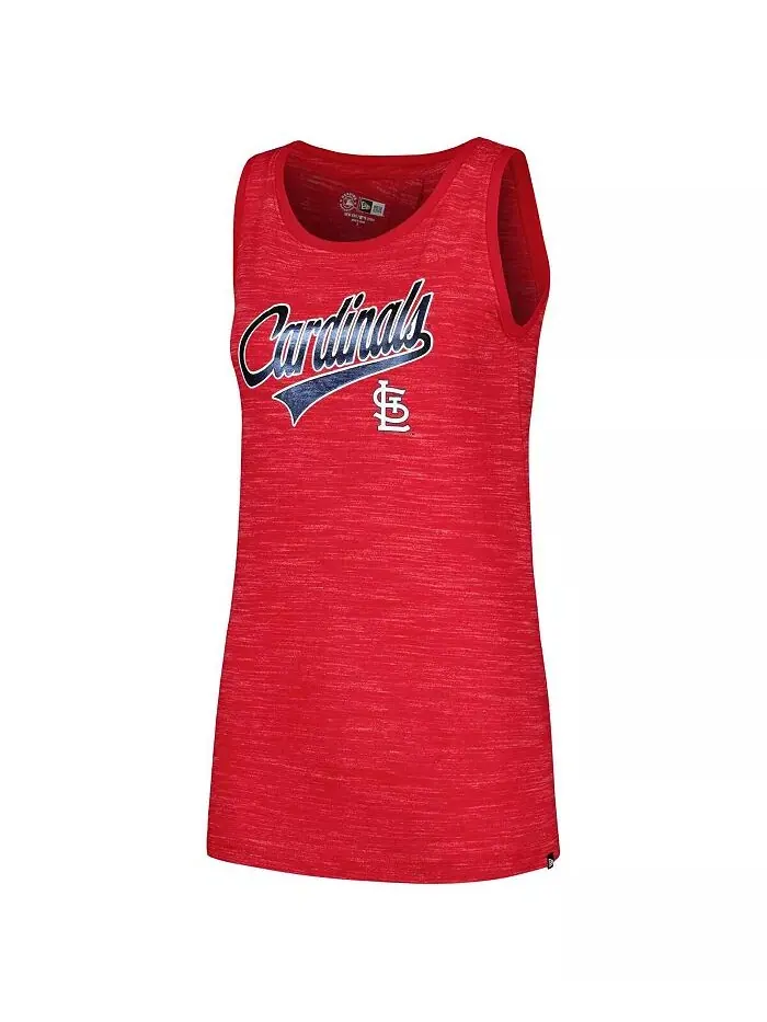 Женская красная майка-топ St. Louis Cardinals Space-Dye Active New Era — изображение 3 из 3