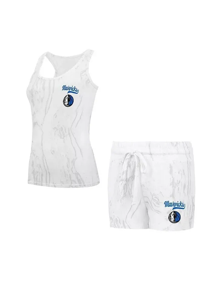 Женский комплект из белых шорт и майки Dallas Mavericks Quartz Concepts Sport — изображение 1 из 3