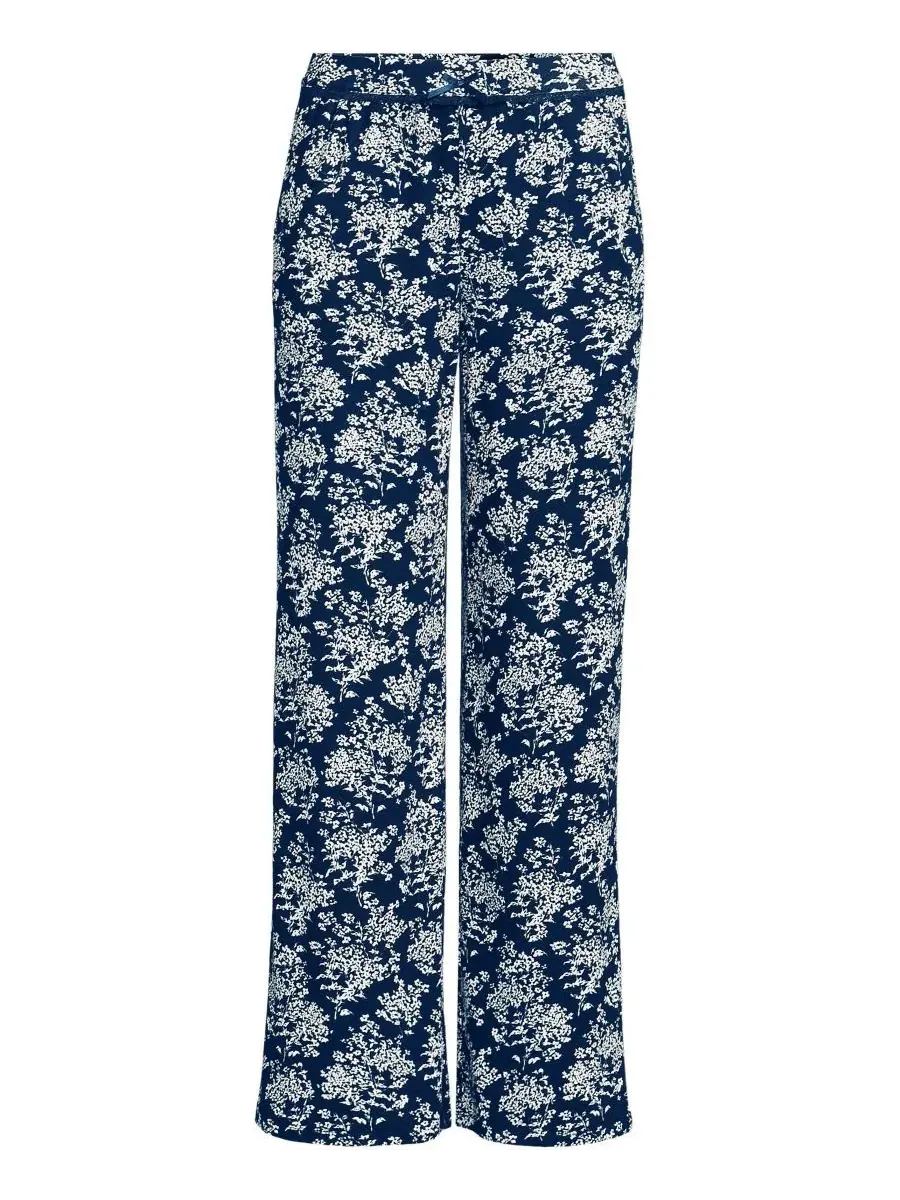 Женские пижамные штанишки с ажурным узором Lands' End, Deep Sea Ikat Floral — изображение 3 из 4
