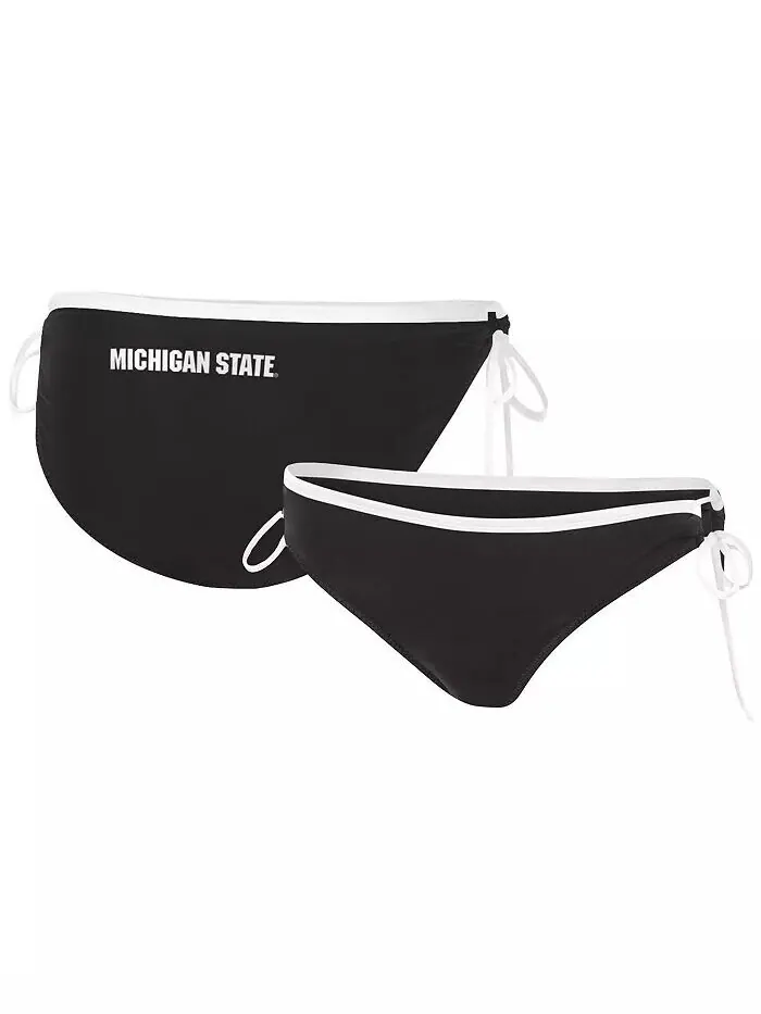 Женские черные плавки бикини Michigan State Spartans Perfect Match G-Iii 4Her By Carl Banks — изображение 1 из 3, черный