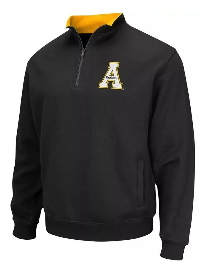Мужская толстовка Appalachian State Mountaineers Tortugas Logo с застежкой-молнией на четверть — изображение 2 из 5, черный