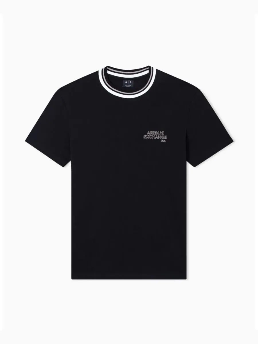 Мужская футболка с коротким рукавом и логотипом A|X Armani Exchange — изображение 4 из 4, черный