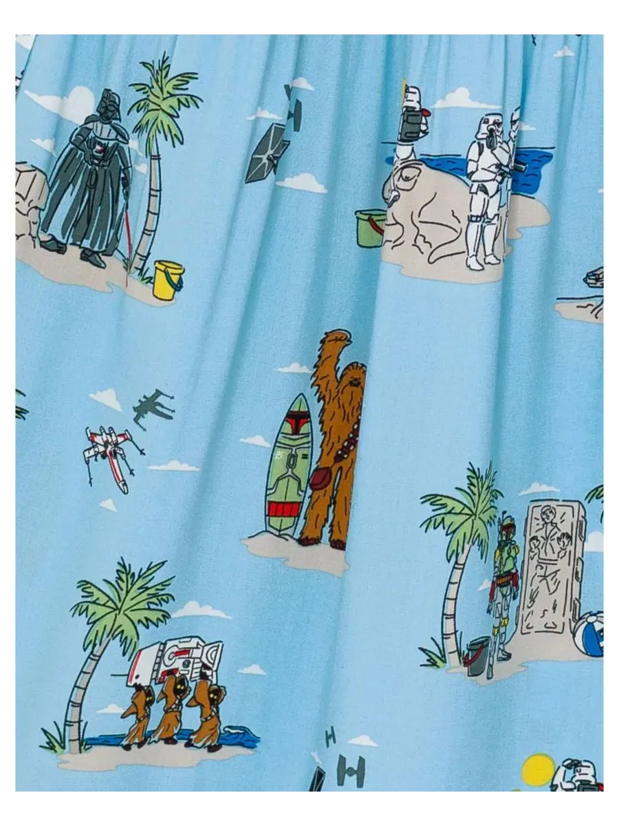 Комплект из трех одинаковых платьев для девочек Star Wars, синий island, maxi dress — изображение 6 из 6