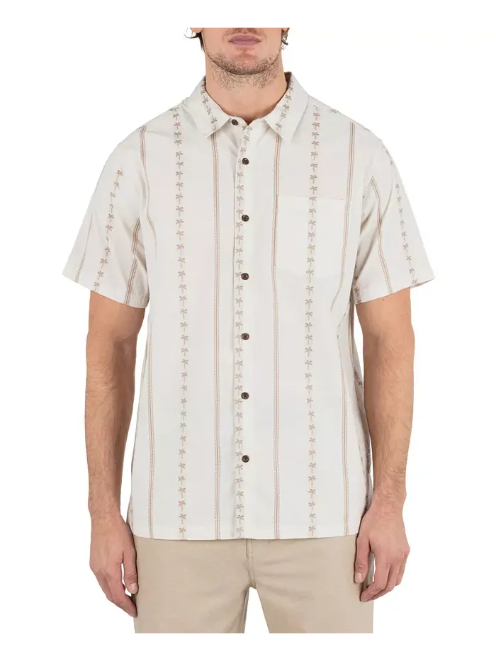 Мужская рубашка с коротким рукавом Jacquard Rincon Hurley — изображение 1 из 4, костный